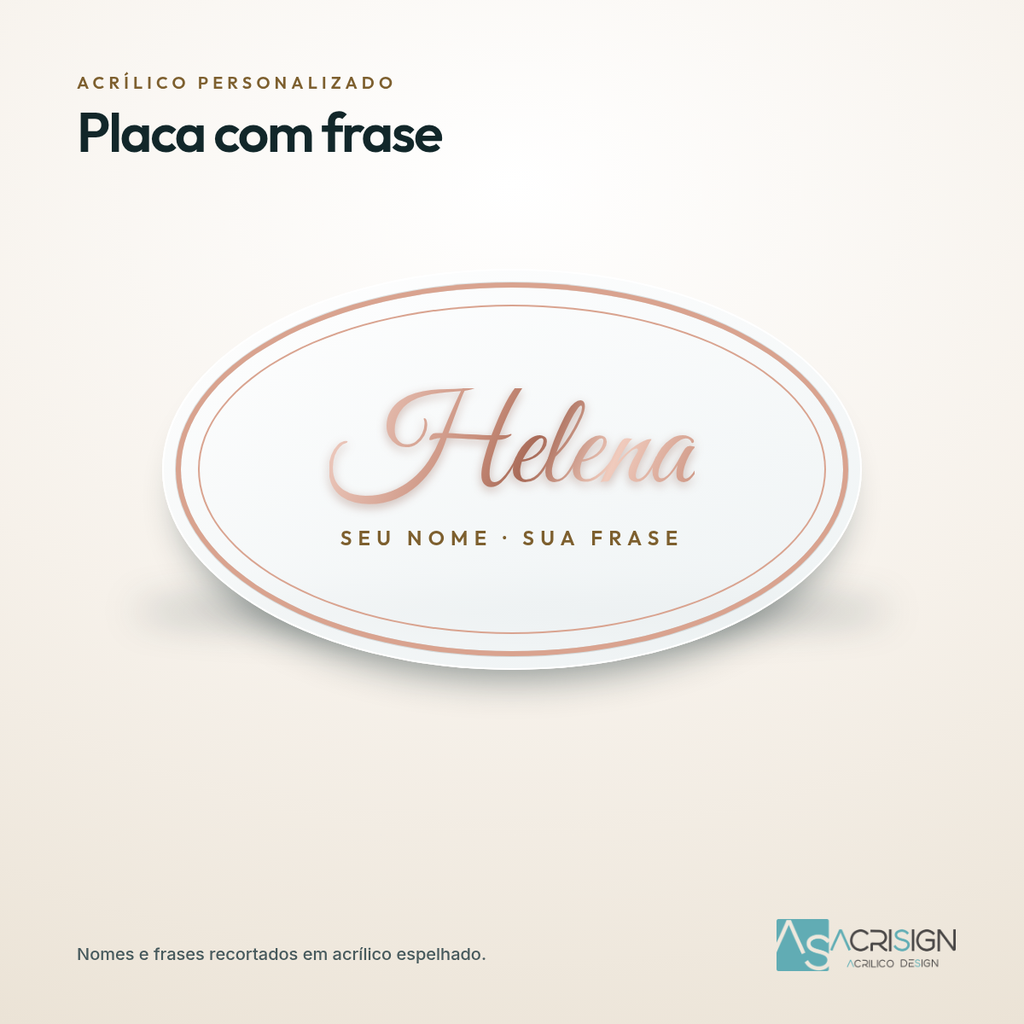 Placas de Acrílico com Frases