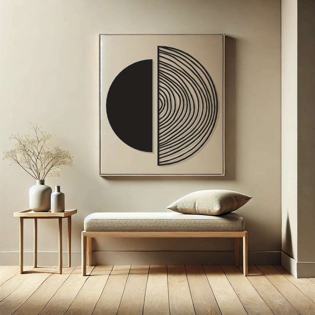 Escultura Círculo Abstrato Branco