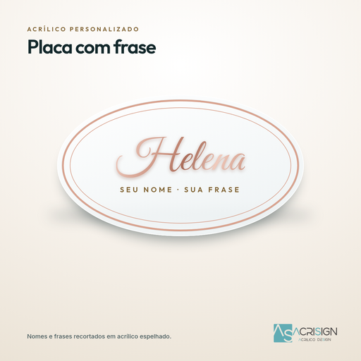 Placas de Acrílico com Frases